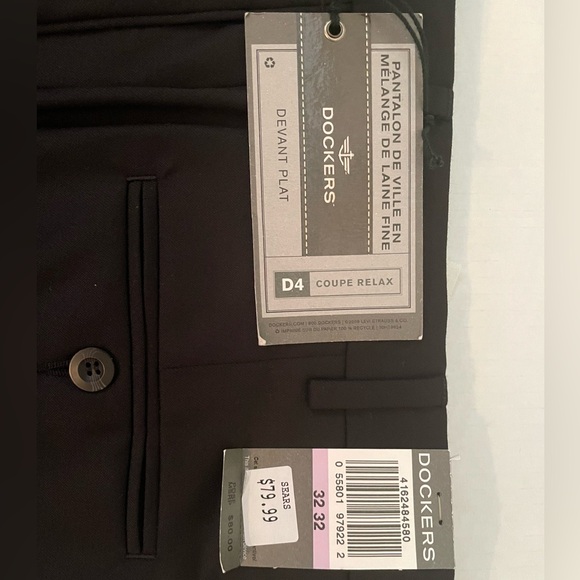 Dockers Dress Pants 32x32 Black Colour - Picture 3 of 5